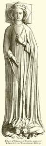 Efigie de Leonor de Castilla, Reina de Eduardo I, en la Abadía de Westminster de English School