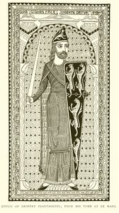 Efigie de Geoffry Plantagenet, de su tumba en Le Mans