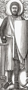 Efigie de William Marshall de su tumba en la Iglesia del Temple, Londres, de 