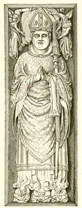 Efigie de William de Wykeham en su tumba en la Catedral de Winchester de English School