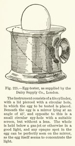 Probador de Huevos, suministrado por Dairy Supply Company, Londres de English School