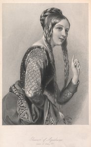 Leonor de Aquitania, ilustración de "Esbozos biográficos de las reinas...".