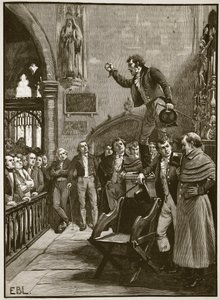 Reunión electoral en Irlanda, 1825, ilustración de Cassells Illustrated History of England