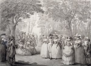 Figuras elegantes en los Jardines de Vauxhall de English School