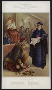 Ellen Terry como Portia en El Mercader de Venecia de English School