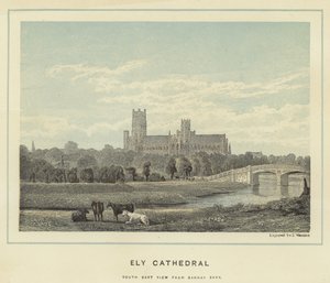 Catedral de Ely, vista sureste desde Barway Bank de English School
