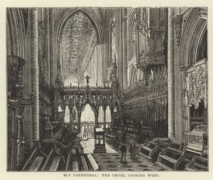 Catedral de Ely, el coro, mirando al oeste de English School