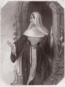Emilia, esposa de Egeón, abadesa de una comunidad de Éfeso (La Comedia de los Errores) - en - “Galería de Mujeres de Shakespeare, colección de cuarenta y cinco retratos serios por artistas londinenses tempranos, enriquecidos con notas críticas y literarias de English School