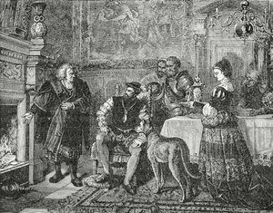 El emperador Carlos V visitando a los Fuggers de English School