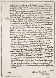 Final de una carta a la Reina Isabel, de María, Reina de Escocia, cuando estaba en prisión, pidiendo tener un capellán católico, ilustración de The Church of England: A History for the People por H.D.M. Spence-Jones de English School