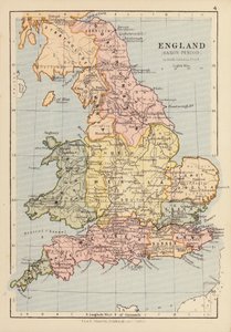 Inglaterra, periodo sajón (litografía en color) de English School