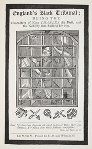 El tribunal negro de Inglaterra, ilustración de Chap-books del siglo XVIII de John Ashton, pub. 1882 de English School