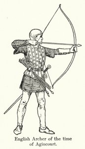 Arquero inglés de la época de Agincourt de English School