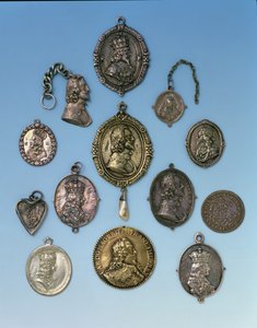 Insignias de la Guerra Civil Inglesa para los partidarios de Carlos I (1625-49) (metal) de English School