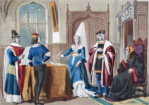 Trajes ingleses de finales del siglo XV, de 