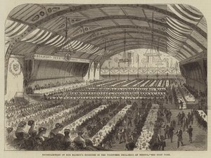 Entretenimiento de los ministros de Su Majestad en el Salón de Entrenamiento de Voluntarios en Bristol