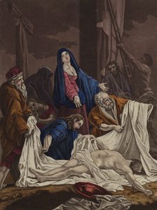 Entierro de Cristo (litografía en color) de English School