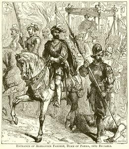 Entrada de Alejandro Farnesio, duque de Parma, en Bruselas de English School