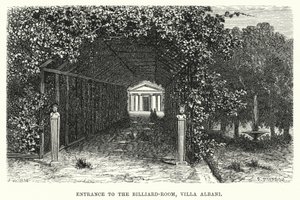 Entrada a la Sala de Billar, Villa Albani (grabado)