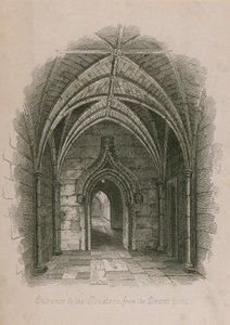 Entrada a los Claustros desde el Patio del Decano, Abadía de Westminster, Londres de English School