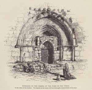 Entrada a la capilla de la Tumba de la Virgen (grabado)