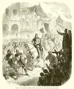 Entrada de Carlos Martel en París, después de derrotar a los sarracenos de English School