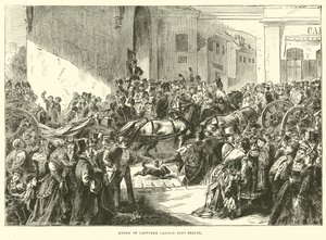 Entrada de cañones capturados en Berlín, septiembre 1870