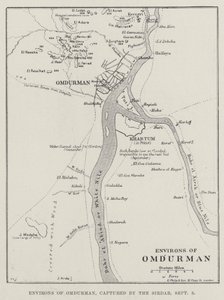 Alrededores de Omdurman, capturados por el Sirdar, 3 de septiembre (grabado) de English School