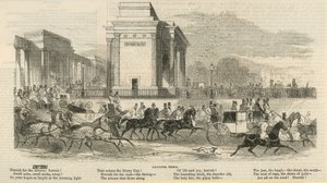 Carreras de Epsom: Saliendo de la ciudad de English School