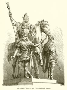 Estatua ecuestre de Carlomagno, París de English School