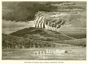 Erupción de Mauna Loa, Hawái, Islas Sandwich de English School