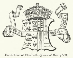 Escudo de Isabel, reina de Enrique VII (grabado)
