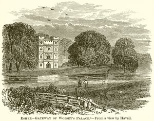 Esher--Puerta del Palacio de Wolsey de English School