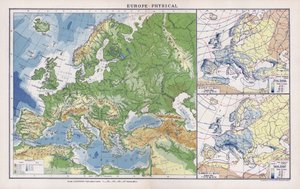 Europa, físico (litografía en color) de English School