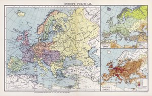 Europa, política (litografía en color) de English School