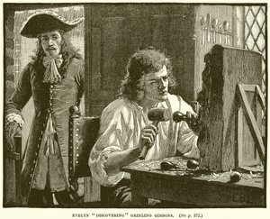 Evelyn descubriendo a Grinling Gibbons