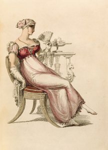 Vestido de noche o vestido de baile, lámina de moda de Ackermanns Repository of Arts