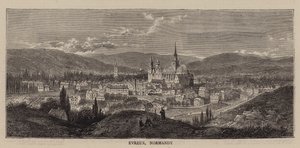Evreux, Normandía (grabado) de English School