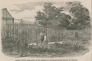 Muro de Vidrio Patentado de Ewing, en los jardines de la Sociedad Hortícola en Chiswick de English School