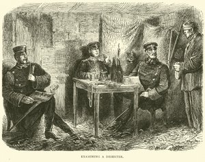 Examinando a un desertor, febrero 1871 de English School