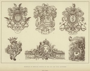 Ejemplos de Diseños Heráldicos de los Siglos XVII y XVIII de English School