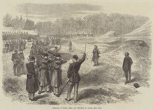 Ejecución de Rossel, Ferre y Bourgeois en Satory, cerca de París de English School