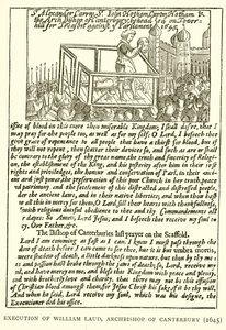 Ejecución de William Laud, Arzobispo de Canterbury (1645) de English School
