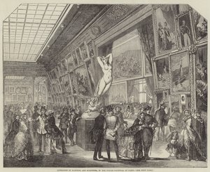 Exposición de Pintura y Escultura, en el Palais National en París (grabado)