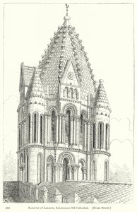 Exterior de la linterna de la Catedral Vieja de Salamanca (grabado) de English School