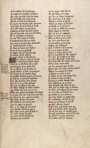 F151r de Ms New Coll 266, De confessio amantis por John Gower de English School