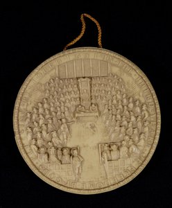 Facsímil del Gran Sello de Inglaterra de 1651, anverso que representa la Cámara de los Comunes en sesión