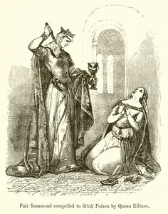 Bella Rosamunda obligada a beber veneno por la reina Ellinor de English School