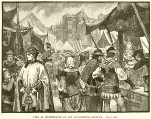 Feria en Westminster en el siglo XIV