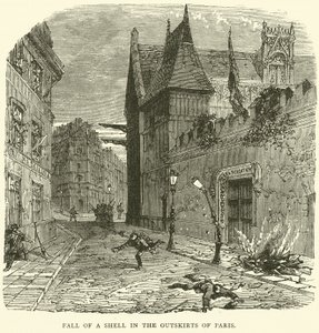 Caída de un proyectil en las afueras de París, octubre 1870